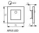Kanlux lépcsővilágító LED lámpatest APUS LED természetes fehér, mozgásérzékelővel 27379