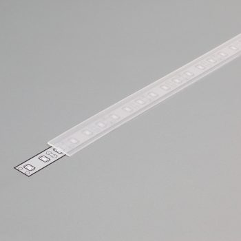 LED profil fedél  "J" matt átlátszó