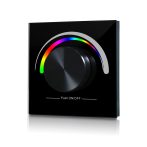 SL-2836E-B RGB LED távszabályzó fali forgógombos fekete