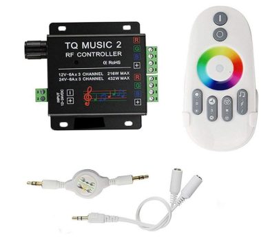 Rádiós Music 2 controller érintőgombos RGB vezérlő szett FEHÉR 216W/12V DC