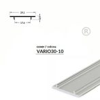 LED profil VARIO30-10 alu fedél 2000mm natur alu